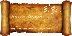Bretter Zsombor névjegykártya